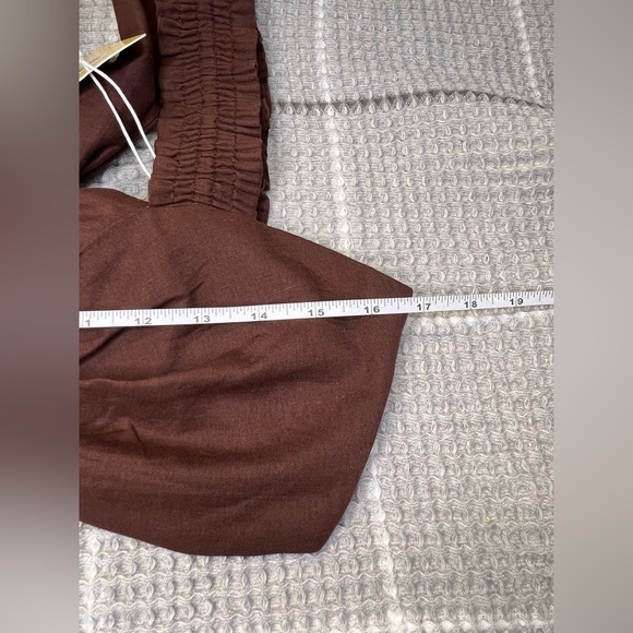 Charlie Holiday “Diana” Linen & Cotton Bra Top in Chocolate, size 4, NWT - Picture 10 of 10